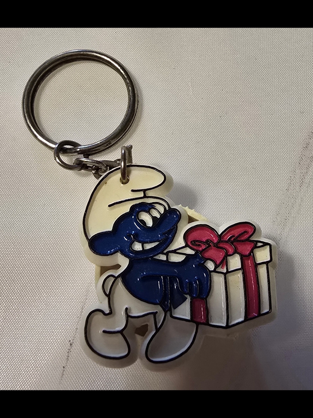 Vintage Smurf Keychain Pencil Sharpener